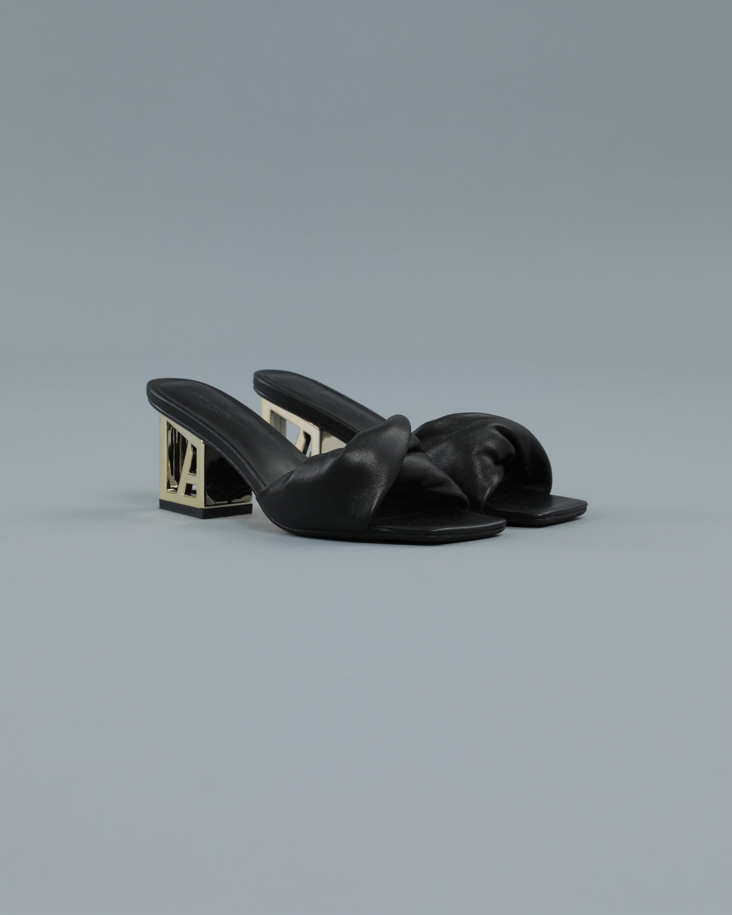 Logo Heeled Mule