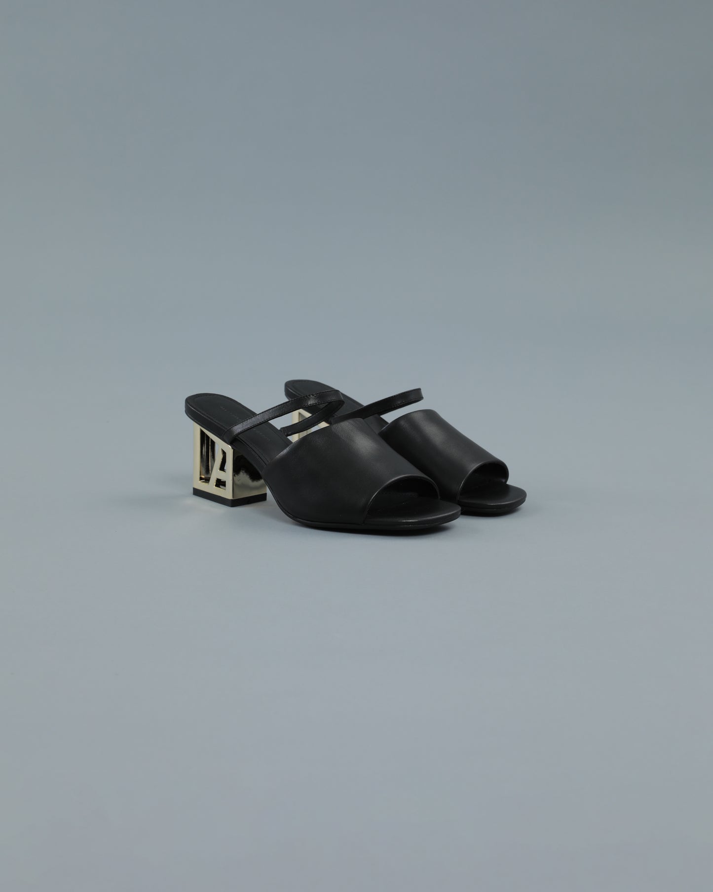 Logo Heeled Mule