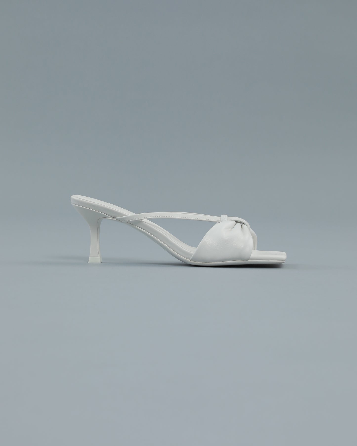 Bow Strap Kitten Heeled Mules