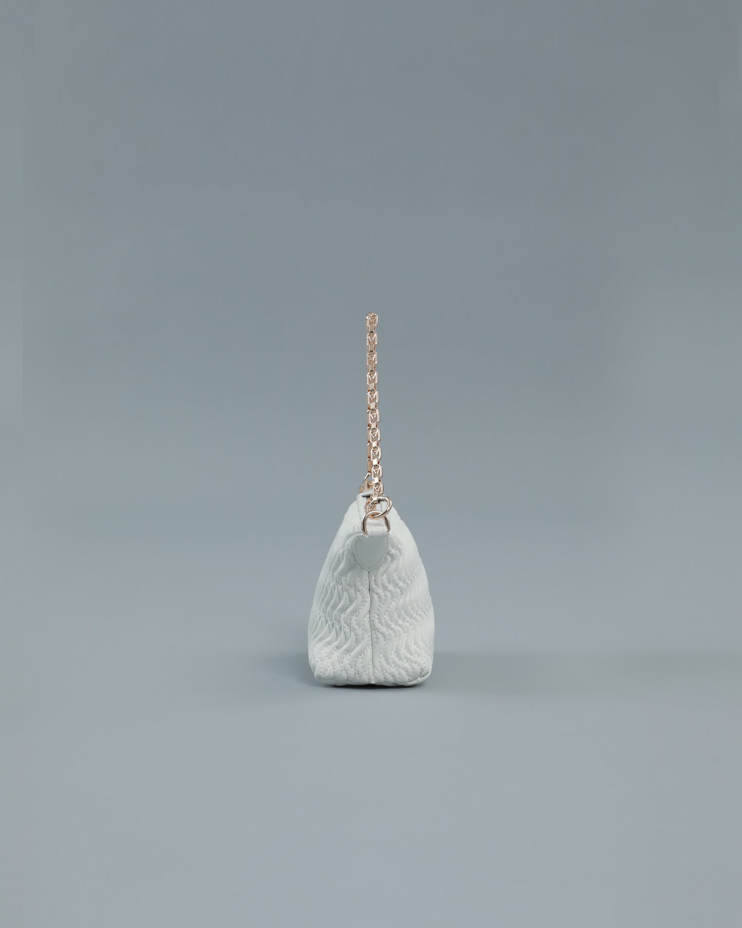 Mini Quilted Shoulder Bag in White