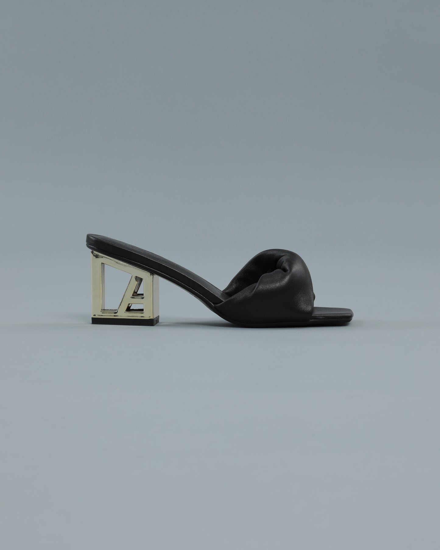 Logo Heeled Mule