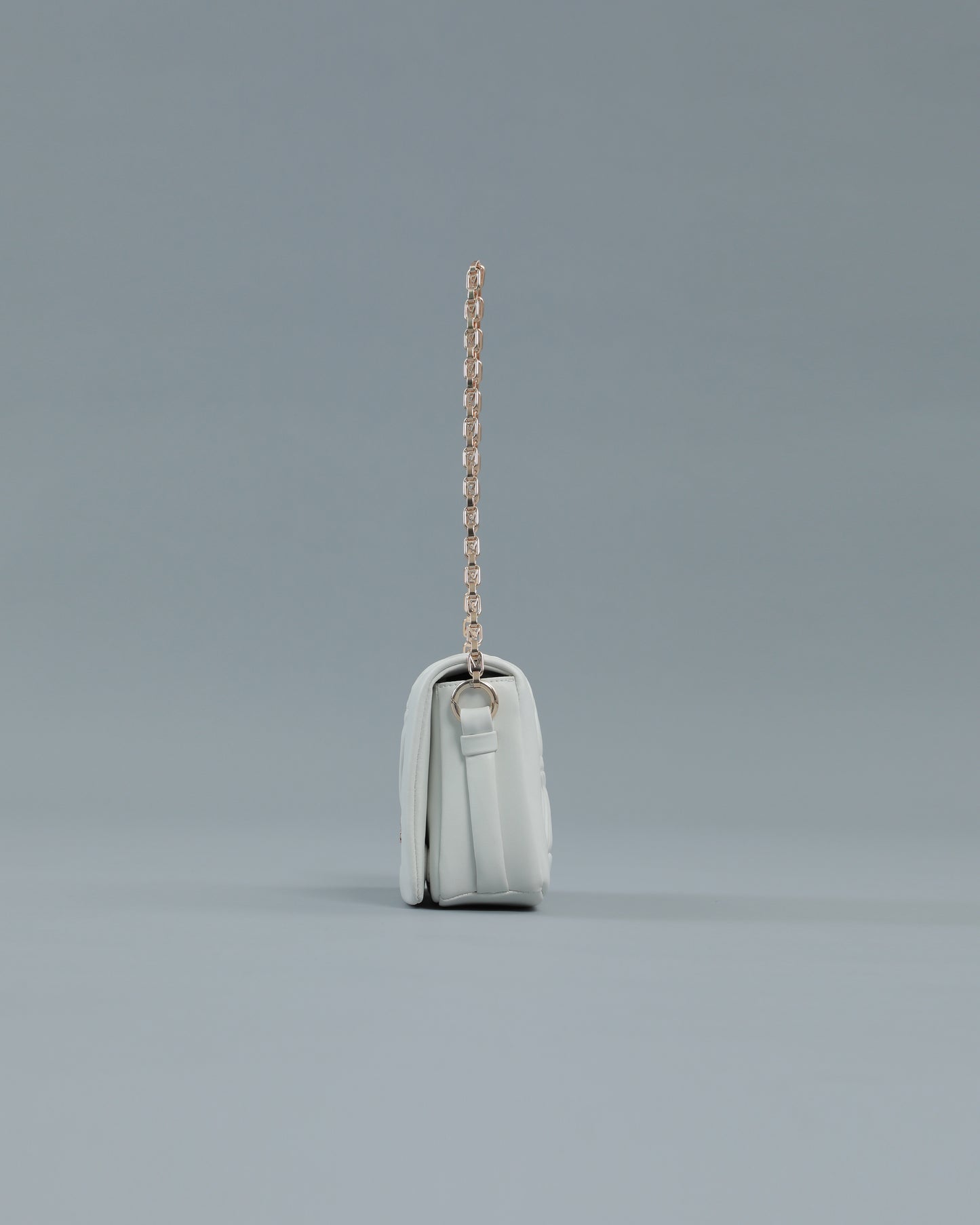 Mini Matelassé Crossbody Bag in White