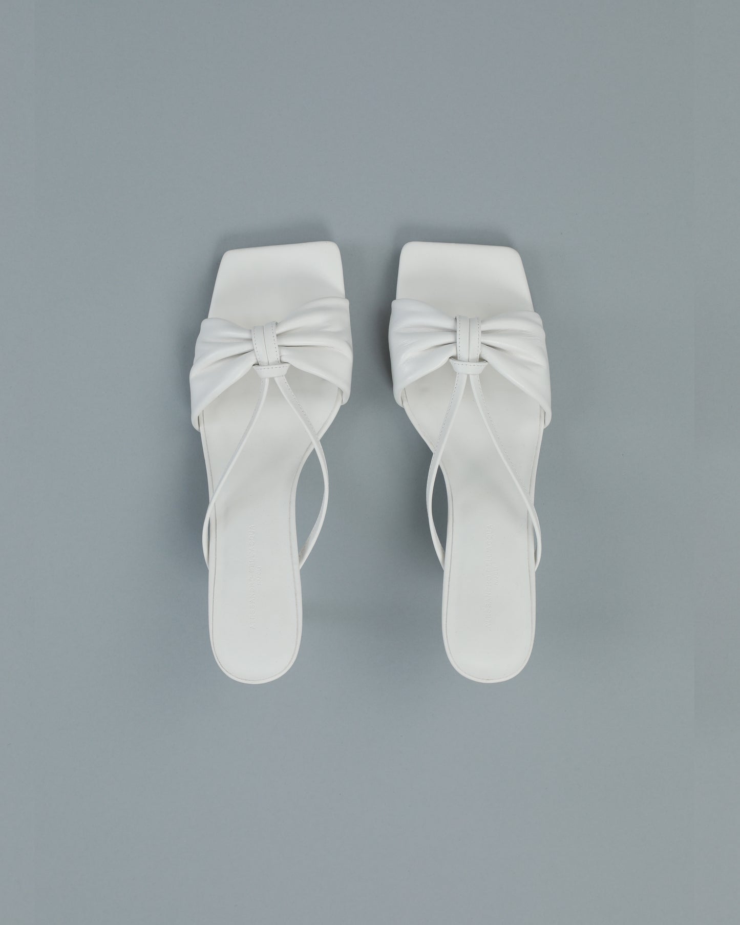 Bow Strap Kitten Heeled Mules