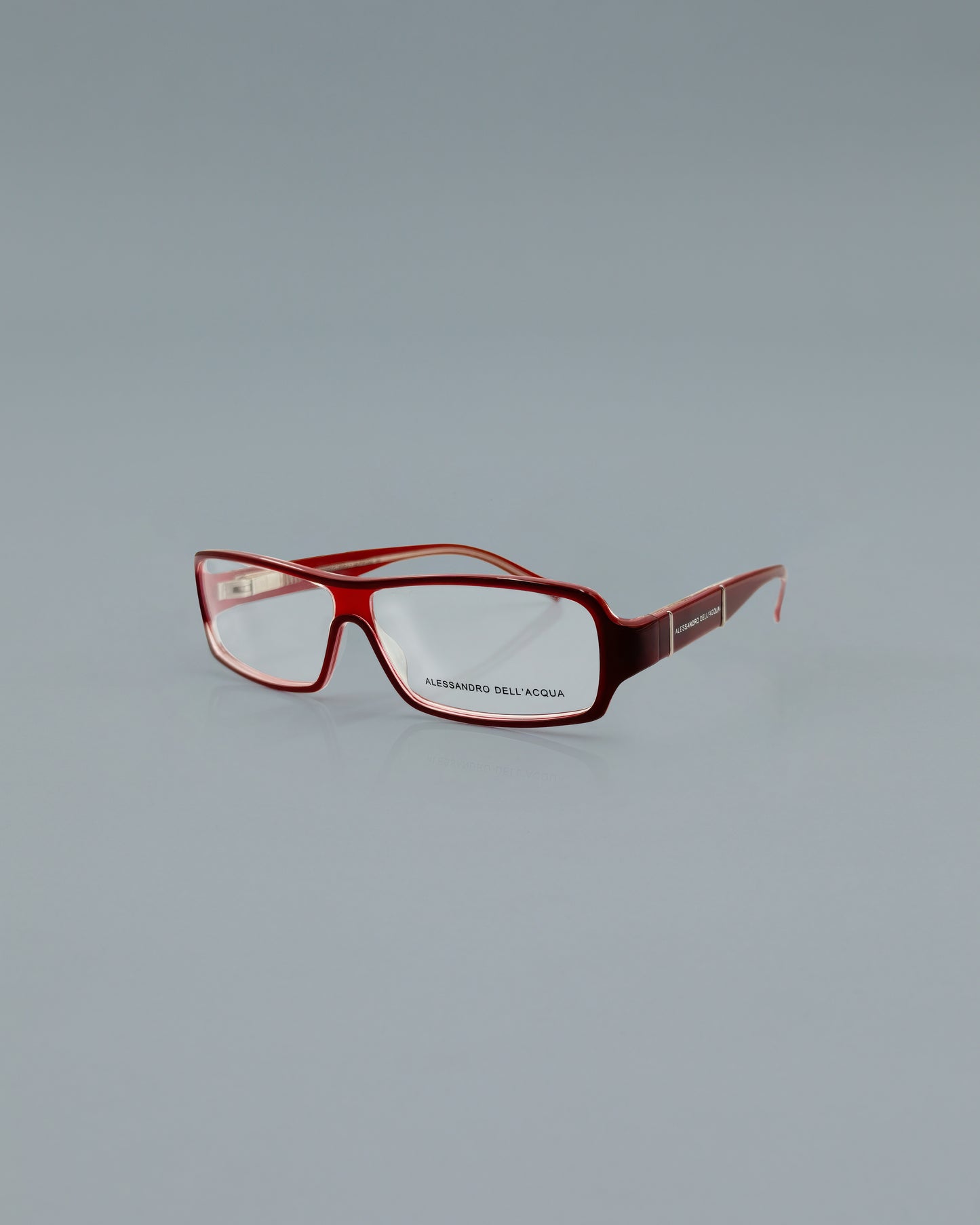Red Frame Rectangular Eyeglasses