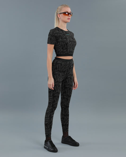 Monogram Printed Leggings