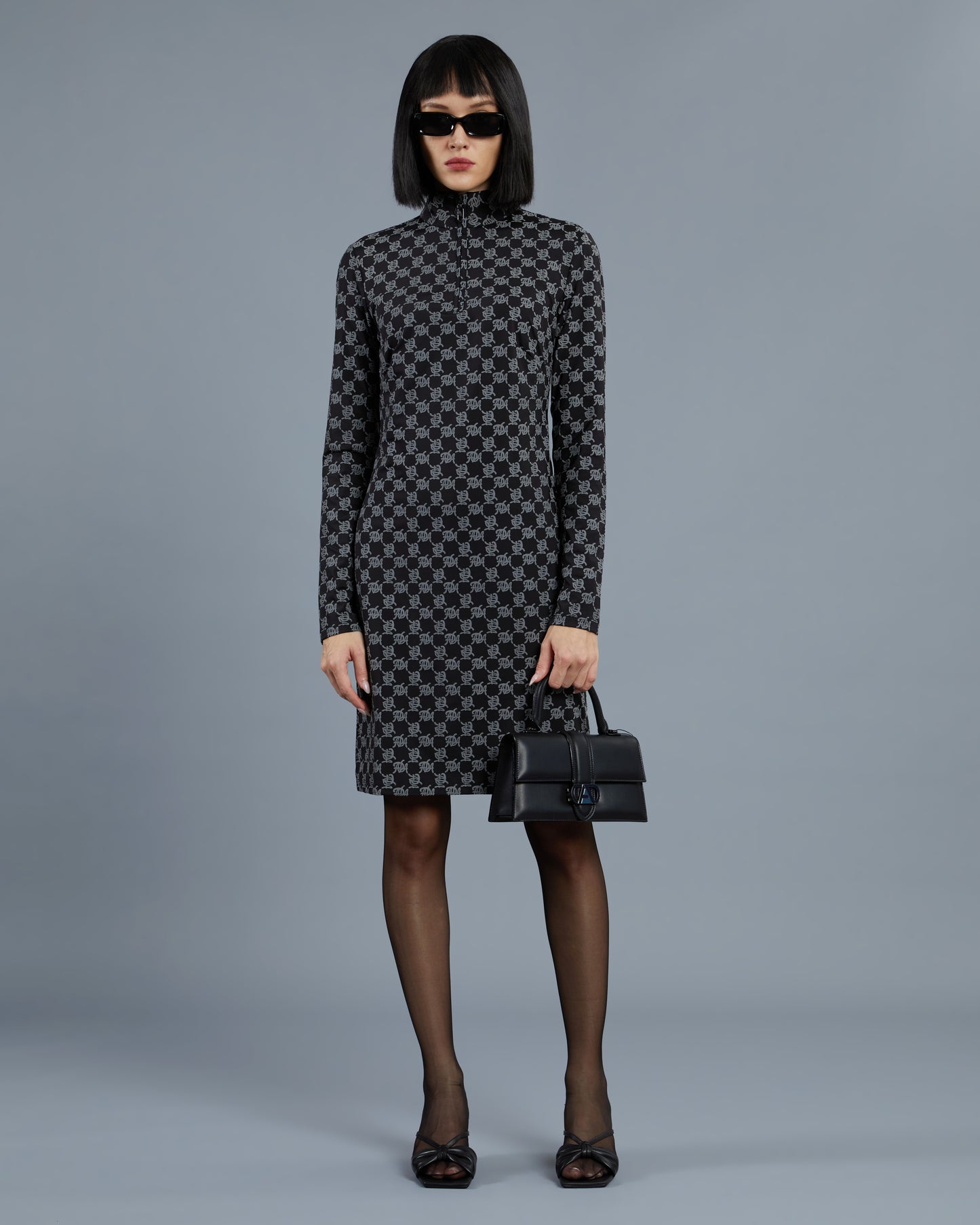 ADA Patterned Long Sleeve Dress