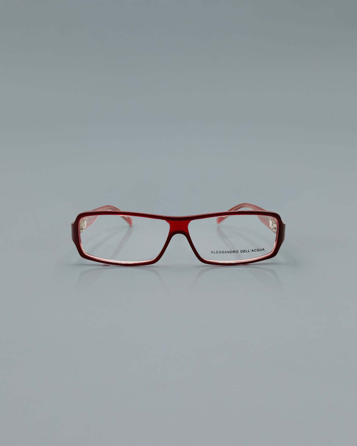 Red Frame Rectangular Eyeglasses