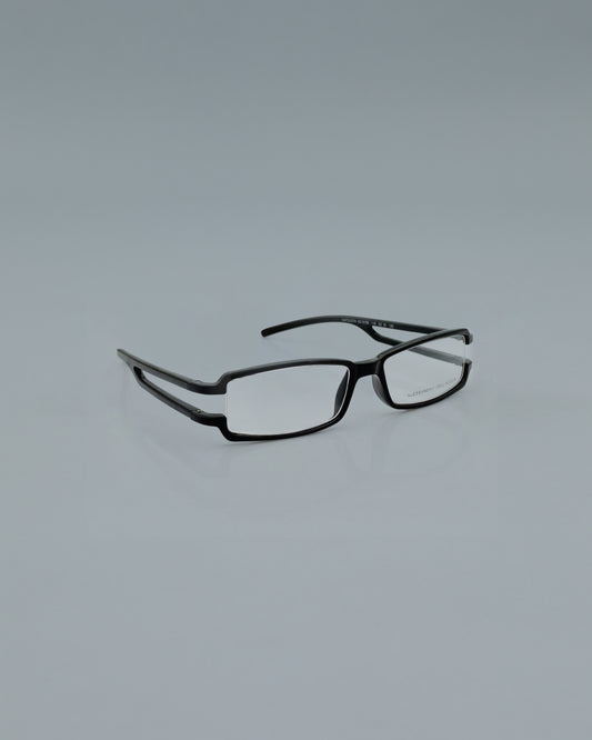 Slim Black Rectangular Glasses