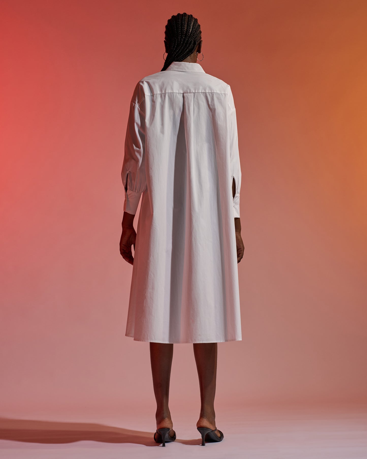 Monochrome Fleur Midi Dress