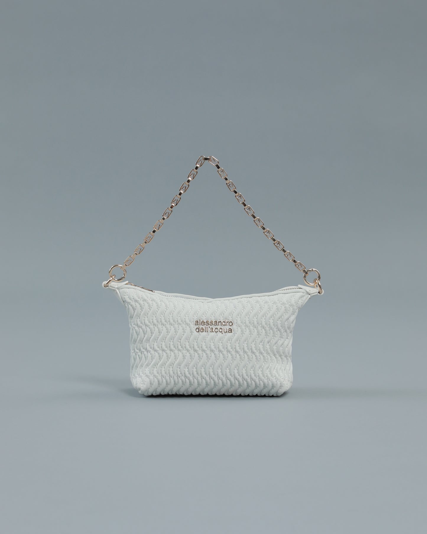 Mini Quilted Shoulder Bag in White