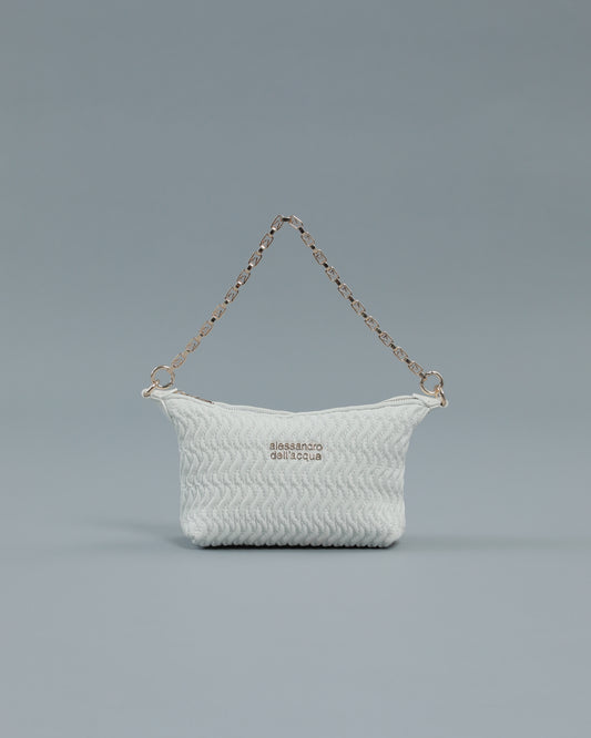 Mini Quilted Shoulder Bag in White
