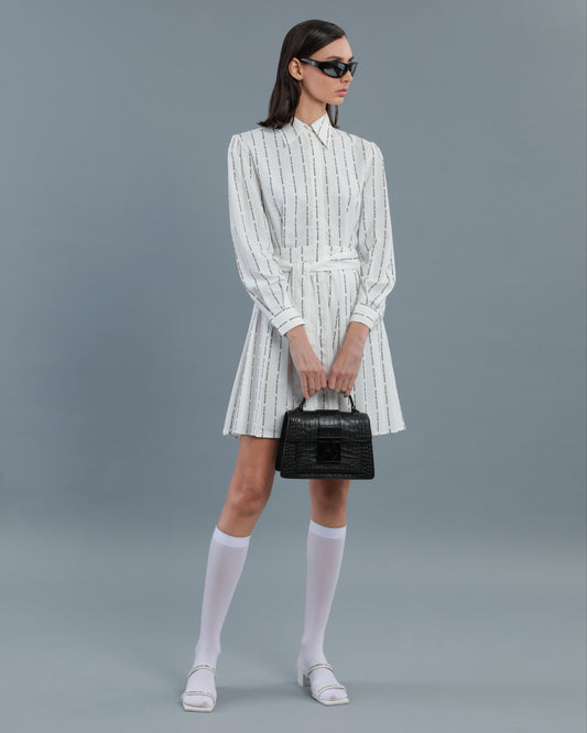 All-Over Logo Shirt Dress