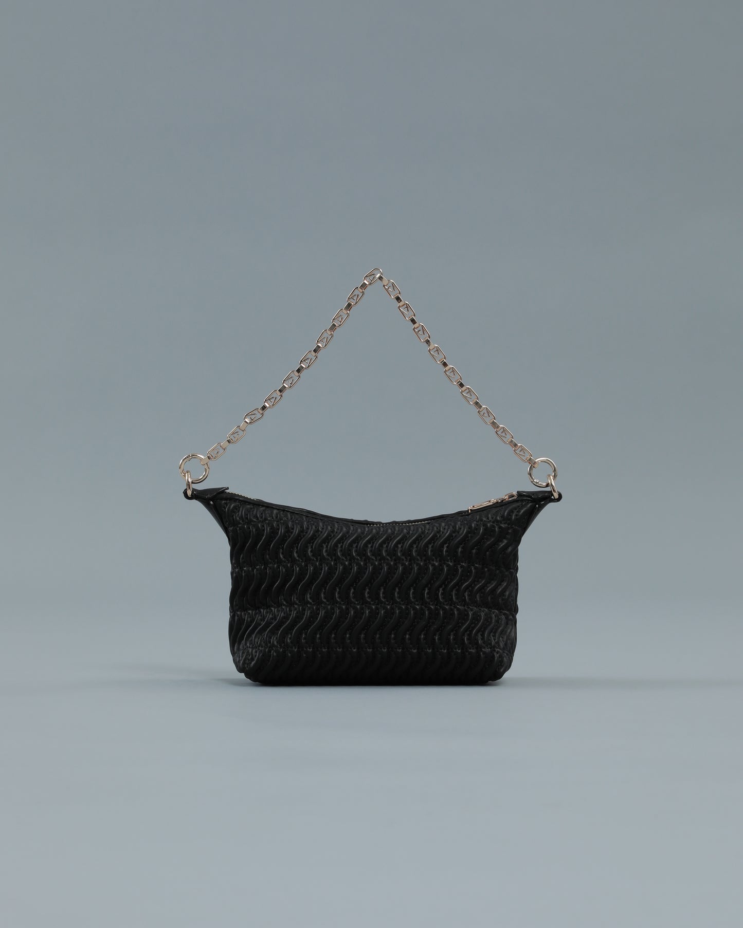 Mini Quilted Shoulder Bag in Black