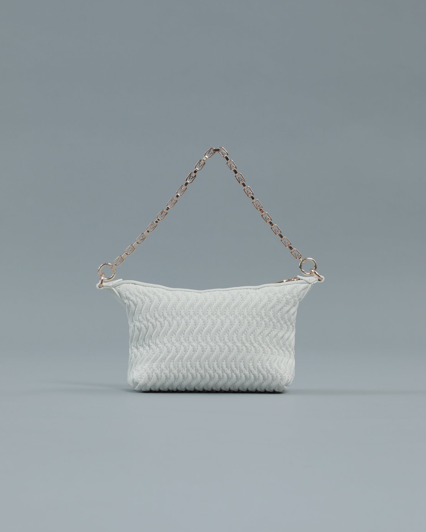 Mini Quilted Shoulder Bag in White