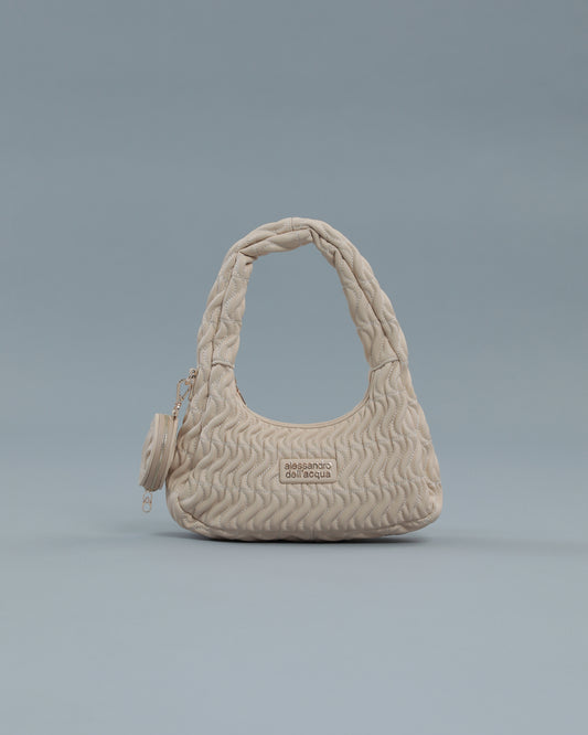 Matelassé Shoulder Bag in Green